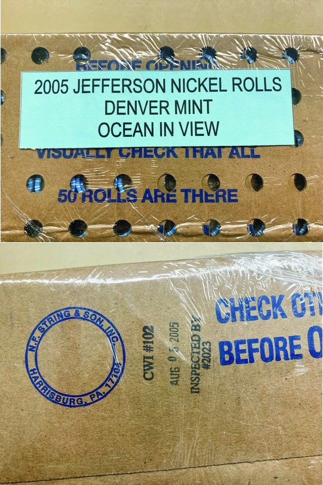2005 D Ocean View box of Nickels never opened and dated
