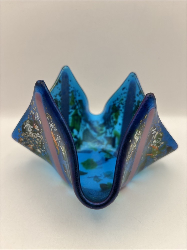 Fused Glass Confetti Candleholder