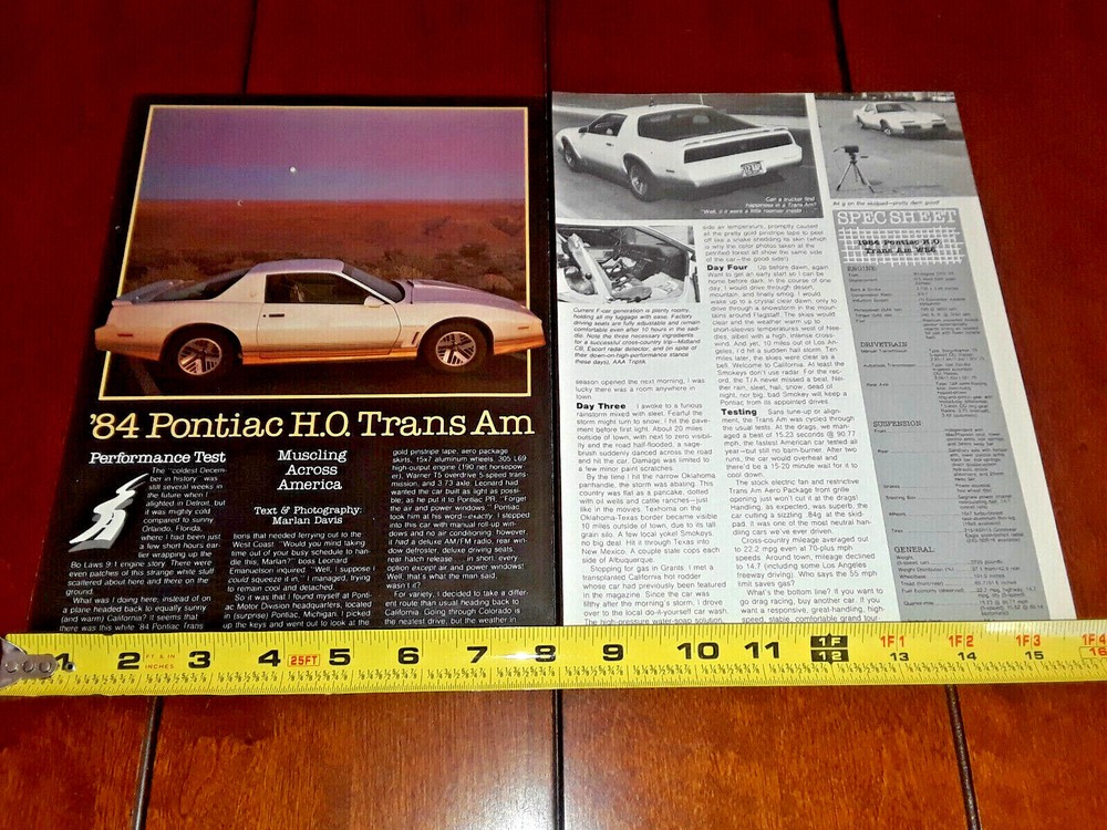 1984 PONTIAC TRANS AM ORIGINAL ARTICLE