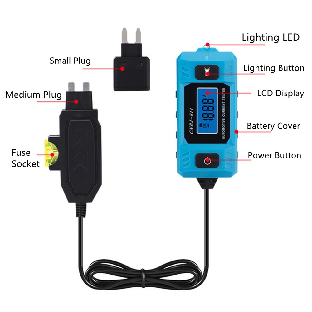 Vehicle Wire Tracer Open Short Finder with Current Testing Function and Display