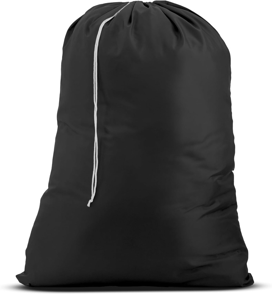 Nylon XL Laundry Bag, Large Capacity with Locking Drawstring, Machine Washable,