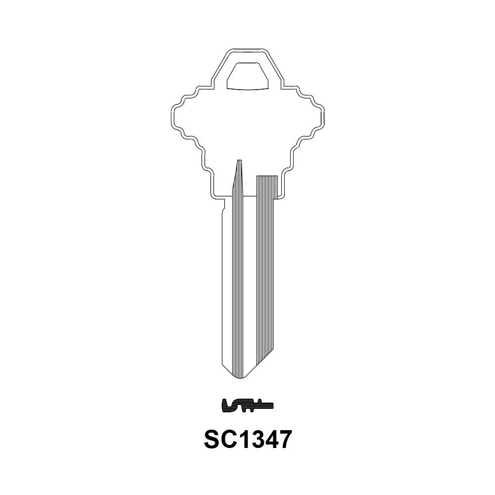 SC1347 Key Blank 6-PIN Brass