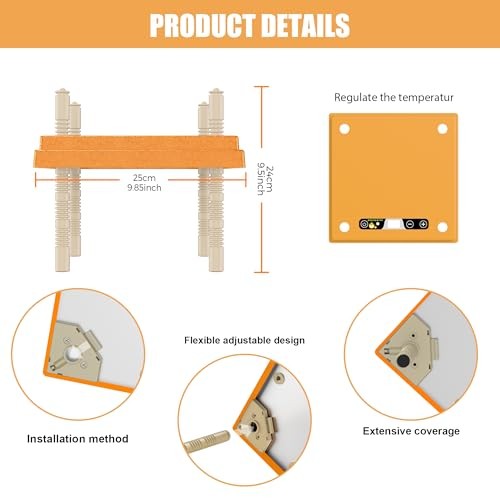 Brooder Plate with Adjustable Temperature & Height,10" x 10" Chick Heat Plate