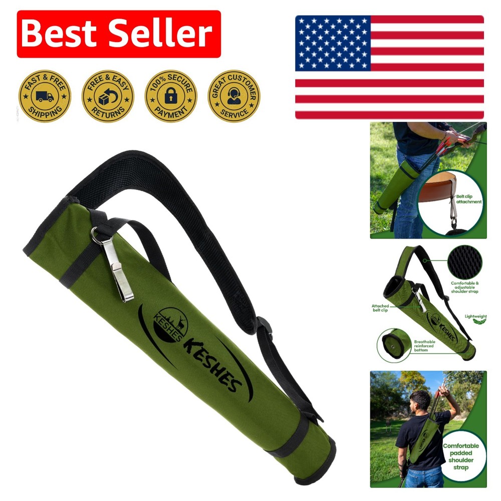 Adjustable Archery Quiver with Shoulder Strap for Bow Hunting & Target Practice