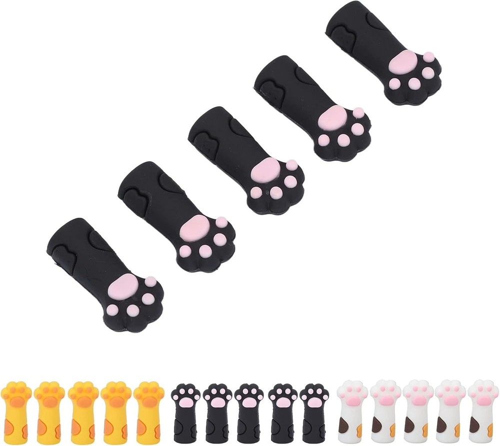 5pcs Cuticle Scissors Cover Protector, Cat Shape Silicone Cuticle Trimmer Protec