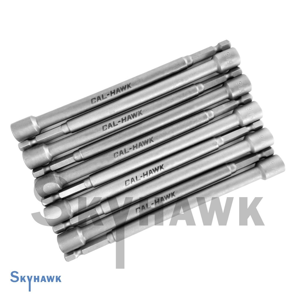 10 Pc. 5/16" x 6" Long Magnetic Nut Setter Quick Driver Release/Change Bundle