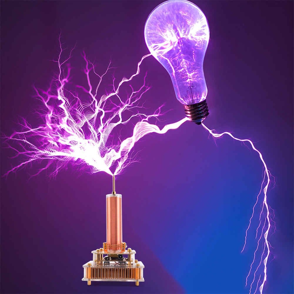 Music Tesla Coil Plasma Speaker Wireless Transmission Sound Solid Power +Adapter