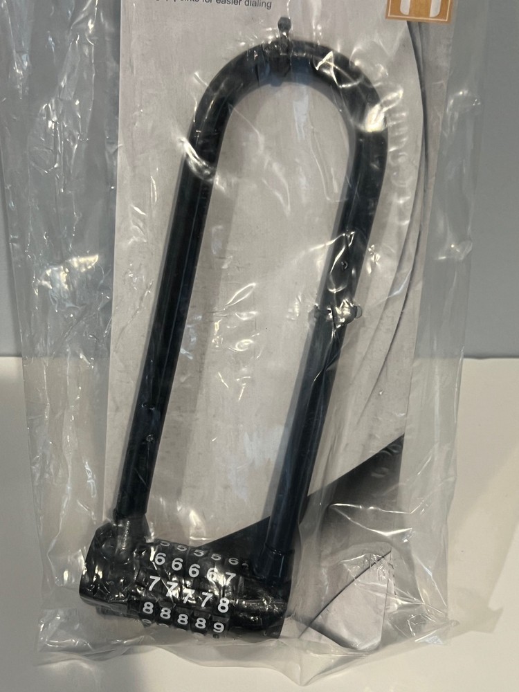 BosVision 70mm Long Shackle Combination Black Padlock