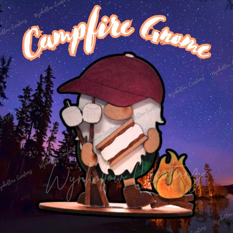 Gnome By Campfire with Smores Layer