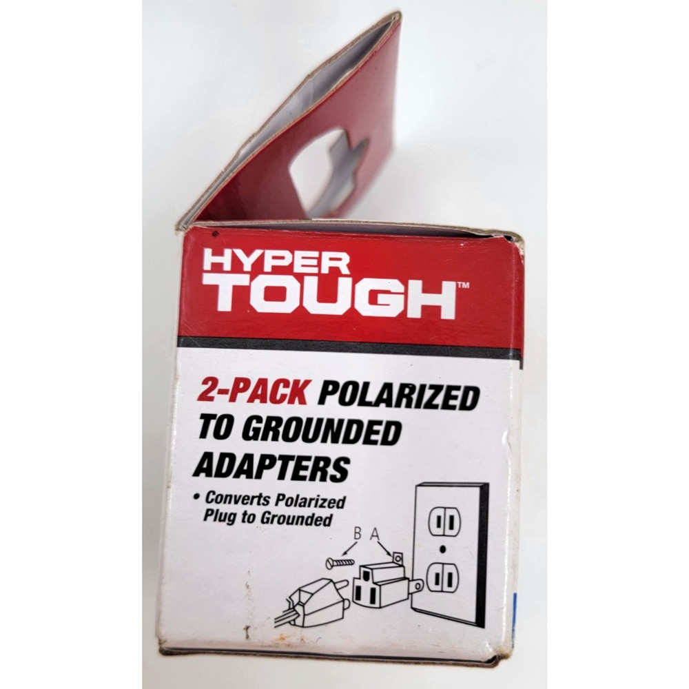 Hyper Tough Polarized Grounded Adapter, 2 Pack