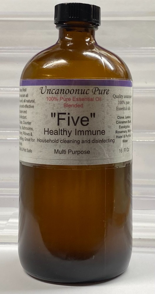 "Five" Pure Essential Oil Multi Purpose Spray 16 Oz with Refill