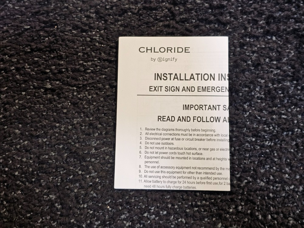 Chloride VLLCG2R Value+LED Exit/Emergency Light Combo White Housing/Green Letter