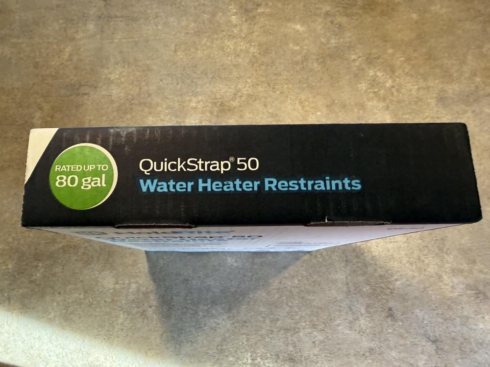 NEW HoldRite QuickStrap QS 50-D Water Heater Restraints - Rated Up To 80 Gallon