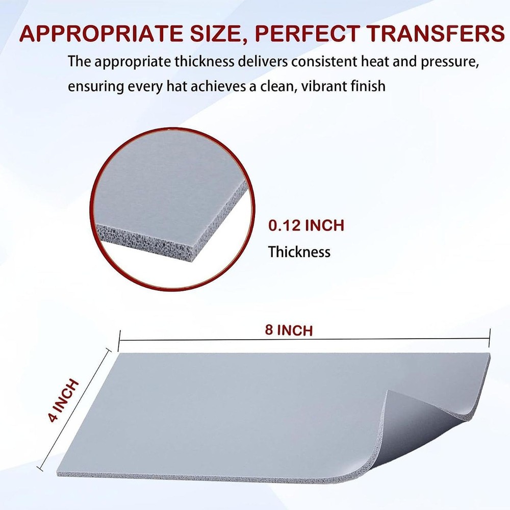 3x Silicone Pads Hat Press Accessories Practical Professional Durability