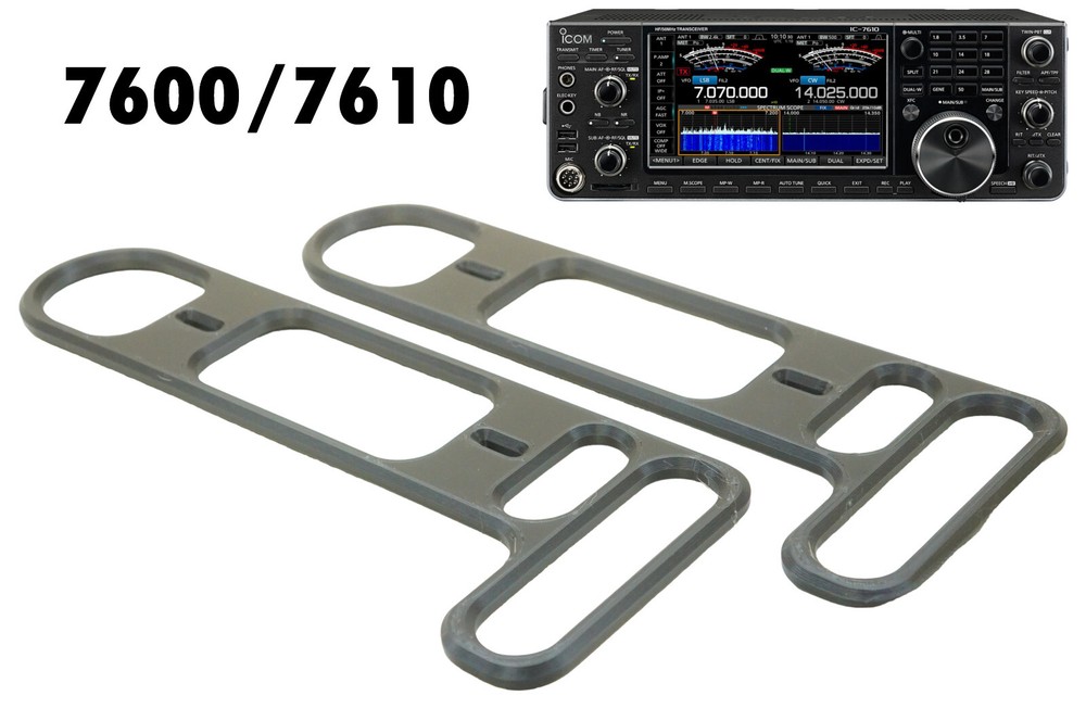 Custom Side Rail Protector Handles for ICOM IC-7610 & IC-7600 Transceiver