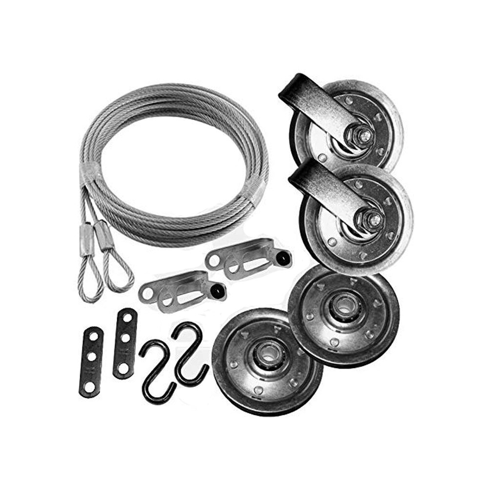 Extension Spring Pulley and Safety Cable Complete Kit