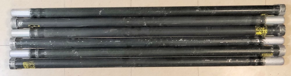 24' (6 x 4') Used Military Ribbed Aluminum Camo Mast Stacking Poles 100% Good