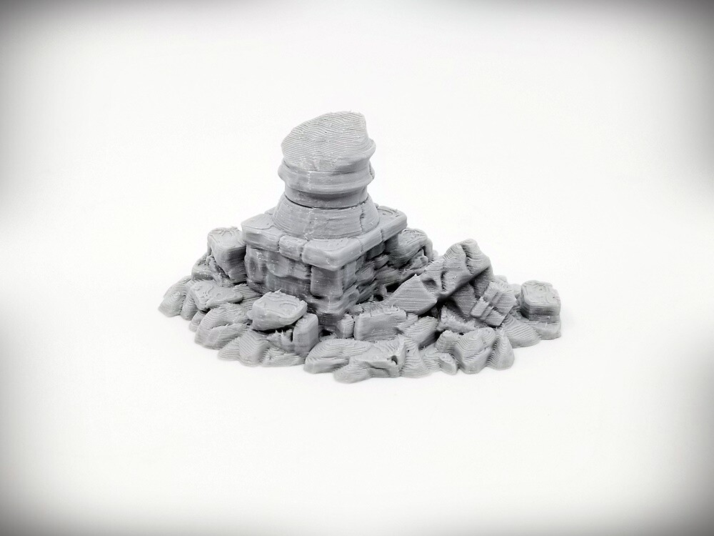 Ruined Columns Rubble Piles Bundle(Small)3-Pieces-Tabletop Wargaming RPG terrain