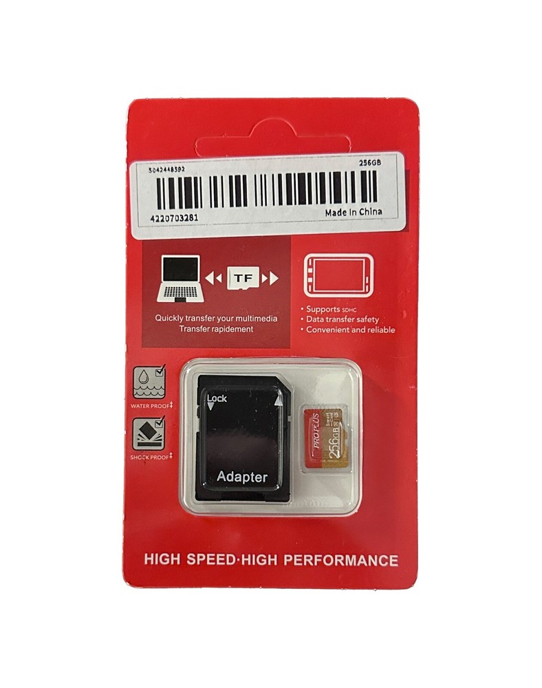 ProPlus 256gb SD Memory Card + Adapter