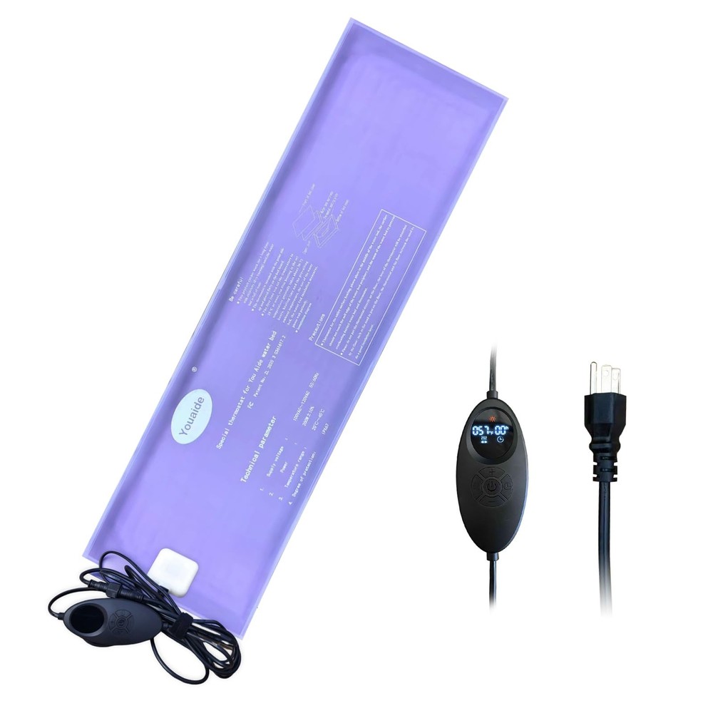 Softside Hardside Water Bed Heater, 240W Digital Display Smart Water Bed Heat...