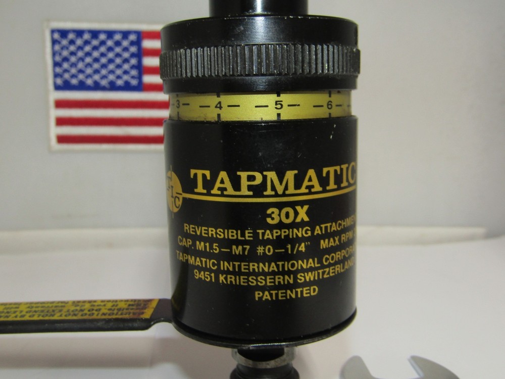 Tapmatic 30X Reversible Tapping Attachment, 1/2" Shank, 2 collets, Wrenches