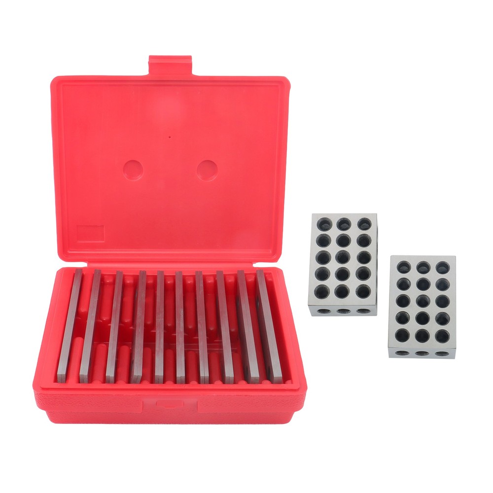 1/8" Thin Parallel Set & 1 Matched Pair 1-2-3 Block Set 23 Holes US
