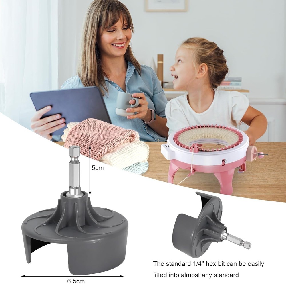Time-Saving Knitting Machine Adapter with Electric Hex Bit for Quick Projects