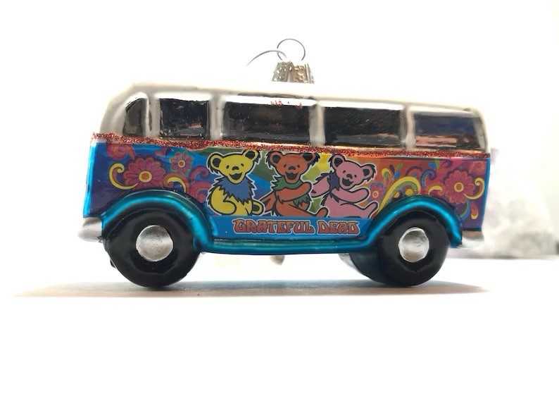 Grateful Dead Dancing Bears VW Bus Hand Blown Glass