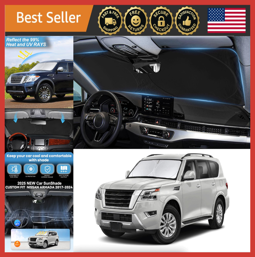 Armada Windshield Sunshade 2017-2025 UV Block Front Window Car Shield Cover
