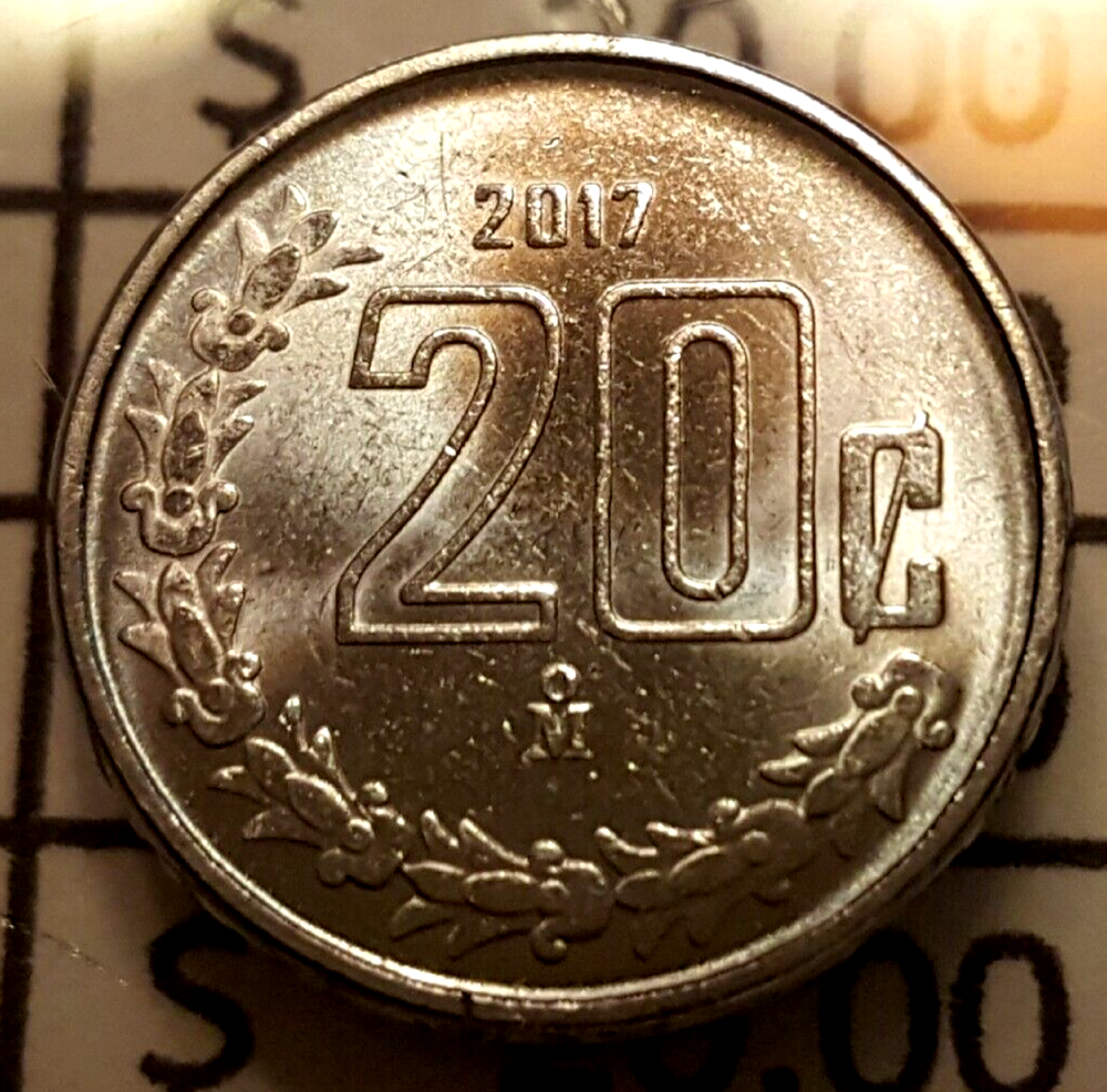 20 Centavos 2017 stylized designs from Reed (Acatl)
