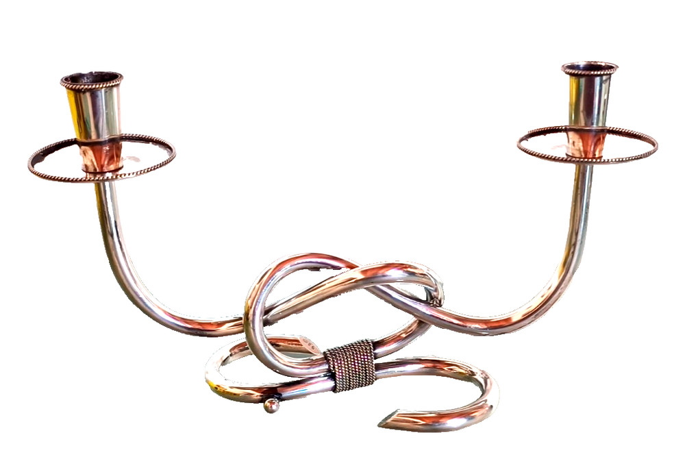 Silver 800 Candle Holder 2 Flames