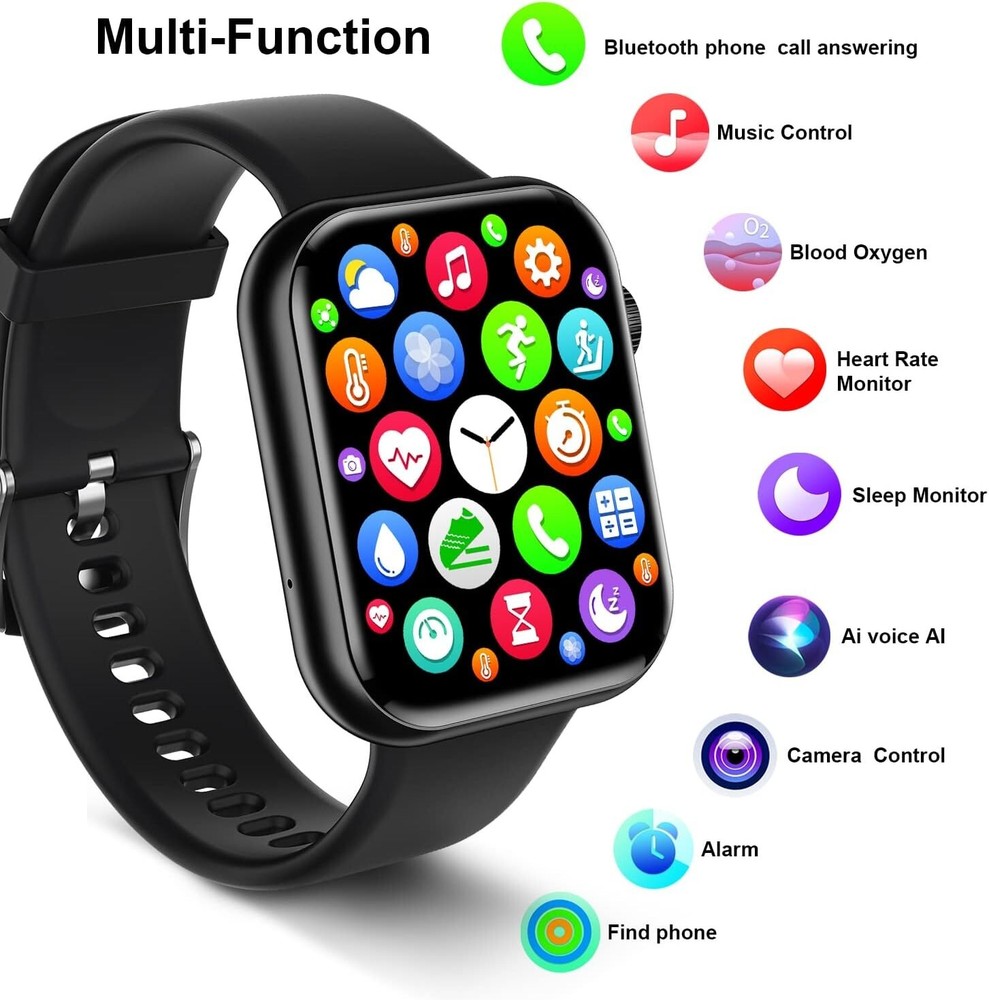 Aeifond Smart Watch for Android iOS(Answer/Make Call) - 1.9" Full Touch Screen