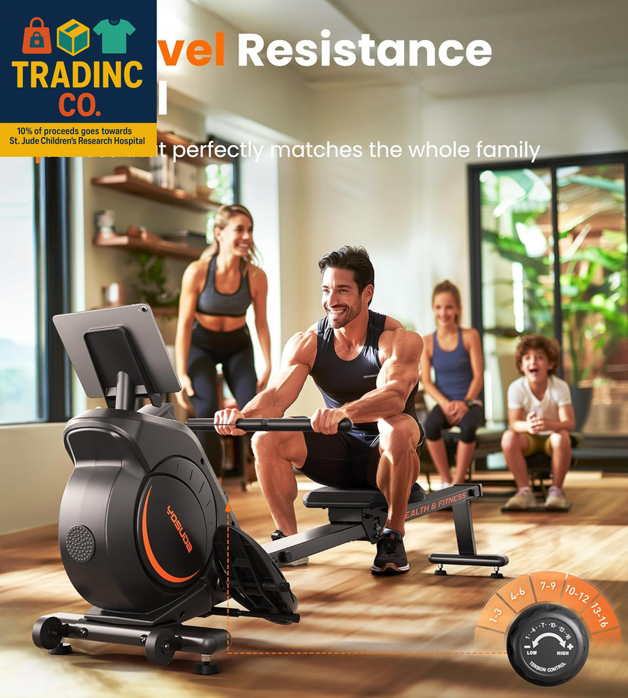 Magnetic/Water Rowing Machine for Home - Rower Machine Use with Bluetooth, App S