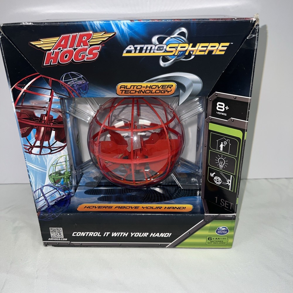Air Hogs Atmosphere Axis Hovering Sphere Wave Control Spin Master, RED, NEW