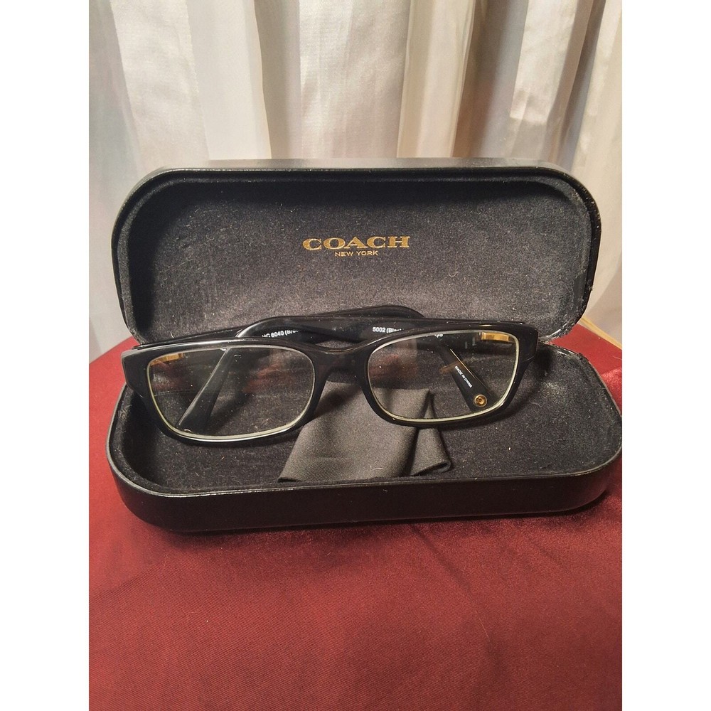 COACH READING GLASSES WITH CASE, BLACK