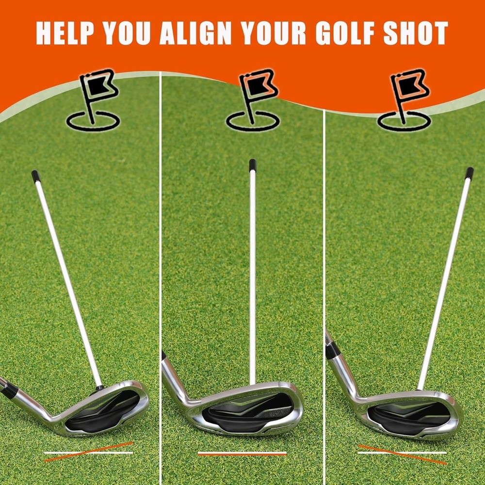 2 Pack Professional Golf Magnetic Alignment Rods, Alignment Golf Stick Ideal...