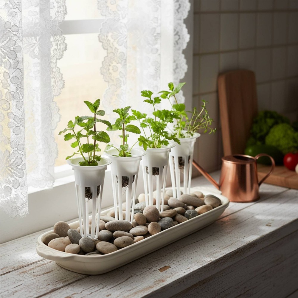 50 Pieces Hydroponic Grow Basket Kit Includes Light-Blocking Labels for Kitchen