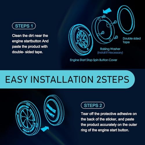 Push Start Button Cover, Personalized Skull Rotary Type Ignition Switch