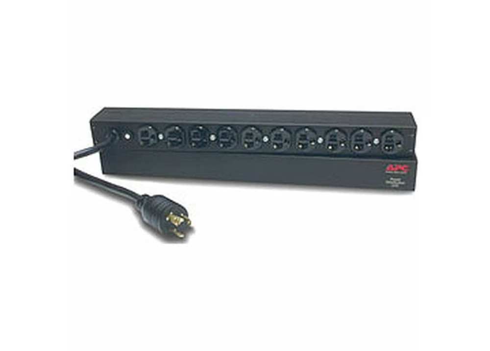 APC NetShelter Basic Rack PDU, 1U, 20A, 120V, 10 NEMA (5-20) outlets, AP9564