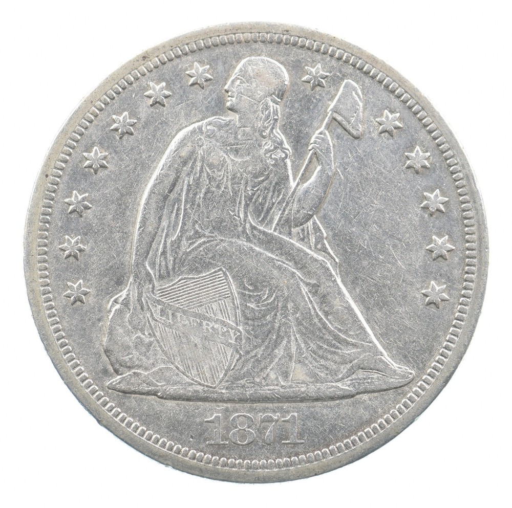1871 Seated Liberty Silver Dollar *6152