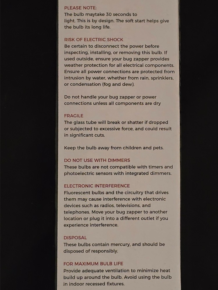 Bugulate Long Life Replacement bulbs for Flowtron Bug Zappers