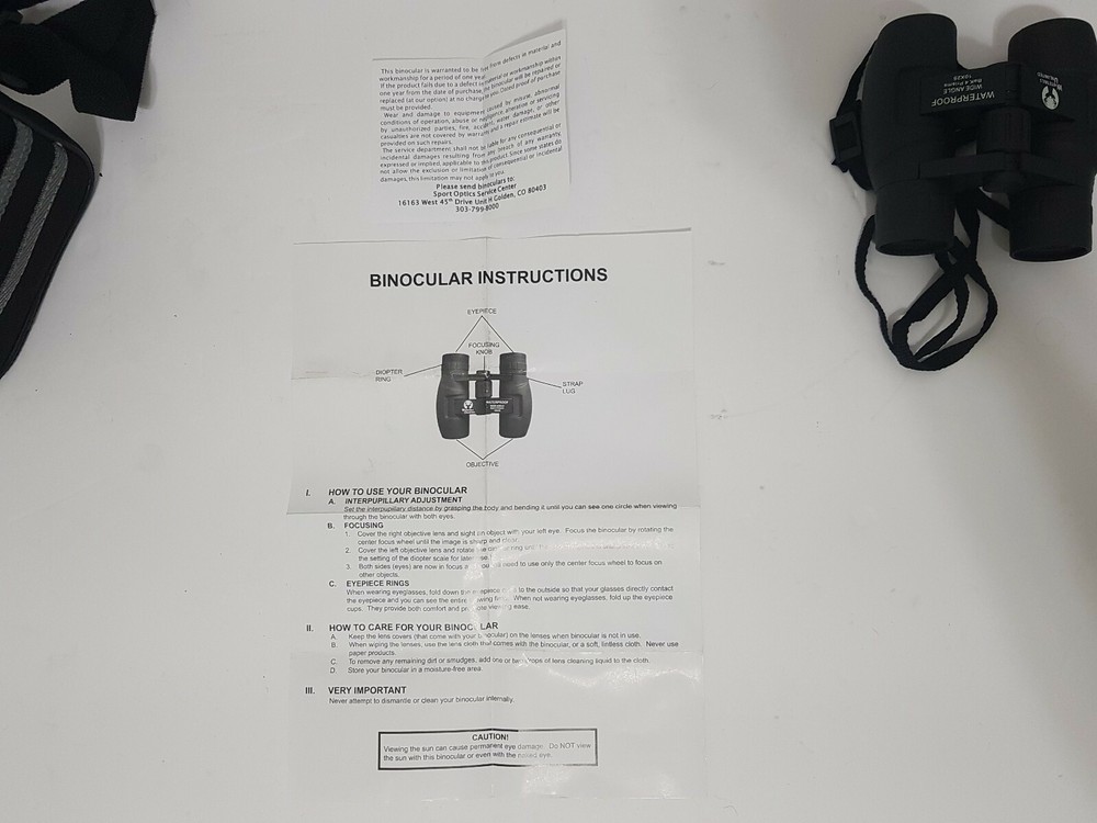 Pentax Whitetails Unlimited Waterproof Binoculars w/ Strap and Case ! EUC!!