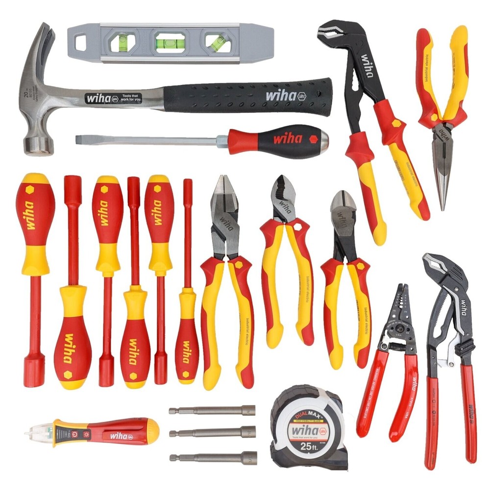 Wiha Tools 91872 Master Electrician's Insulated Tool Kit, 59 Pc.