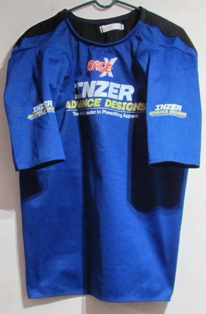 Inzer Rage X Bench Shirt Size 54 Blue & Black (Lightly Used)