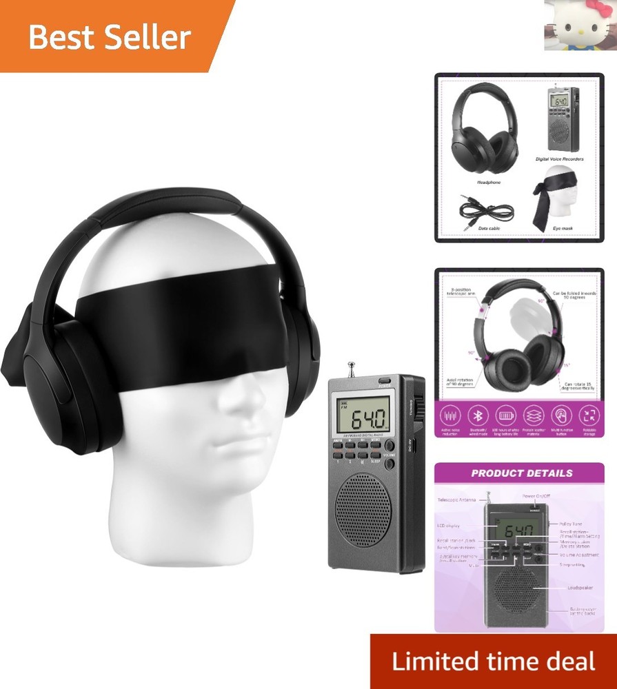 Portable Ghost Hunting Gear: 3-Pc Kit with Bluetooth Headset & Detection Device