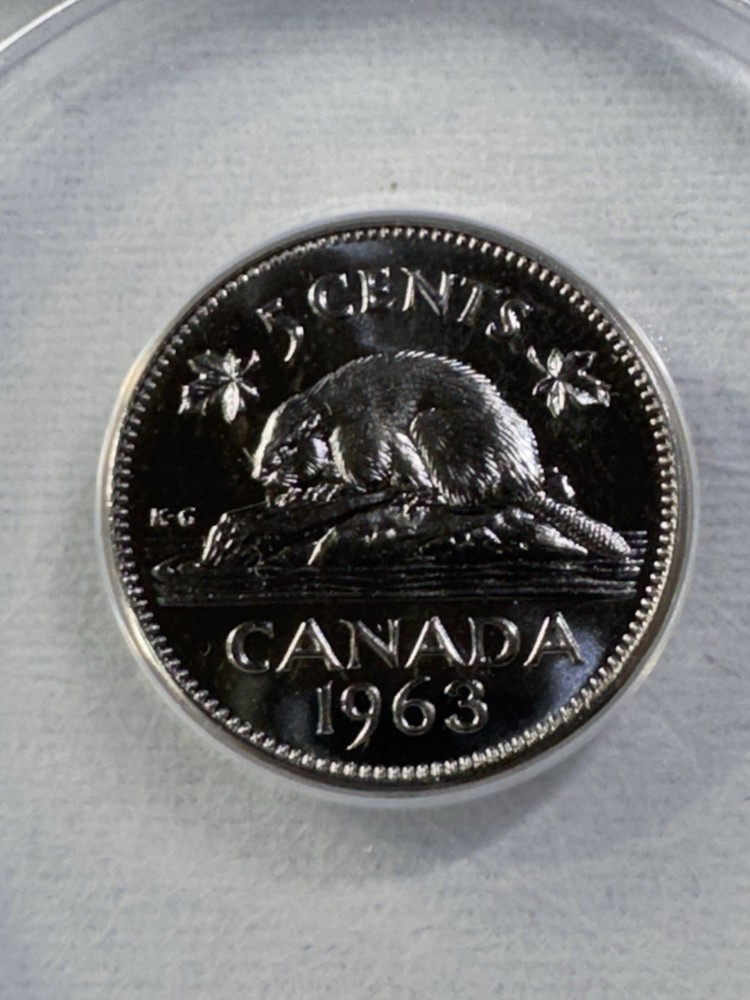 1963 Canada 5 Cents Proof Like Graded MS 68 by ANACS