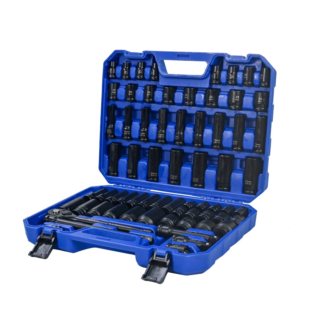 67Pc Air Tool Kit with Long Short Sets Universal Connectors Ratchet Wrenches