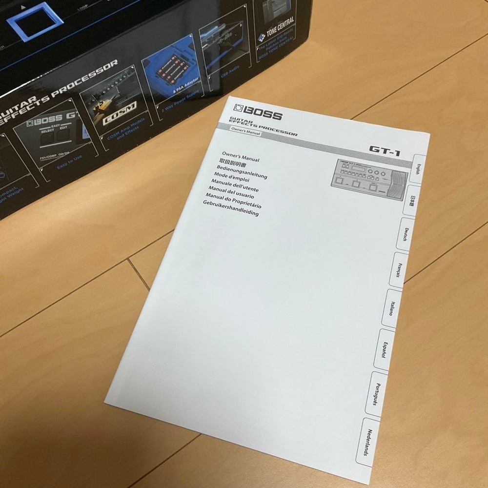 BOSS GT-1 Guitar Effects Processor Multi-effector Box Manual Textbook