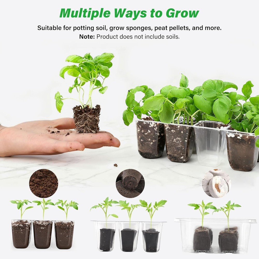 5-Pack Seed Starter Trays for Indoor Germination – Humidity Dome to Regulate ...