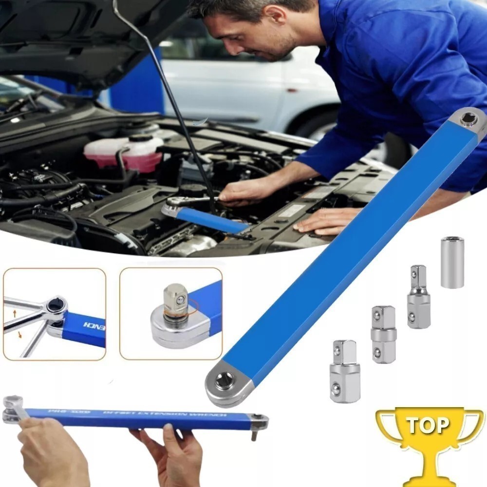with 4 Extender Adapter 1/4", 3/8", 1/2" Multifunctional Upgraded